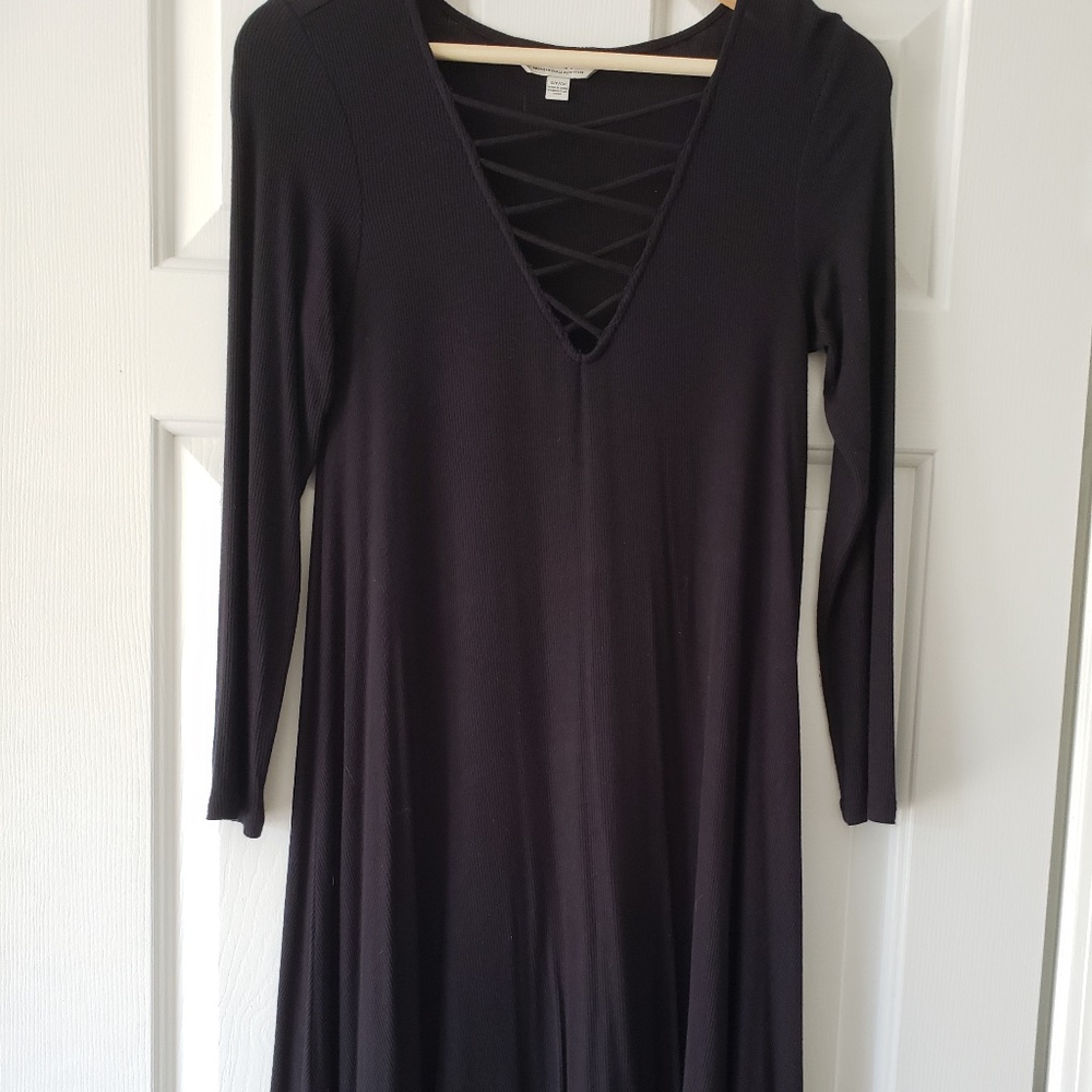 Black Soft & Sexy Criss Cross Dress
